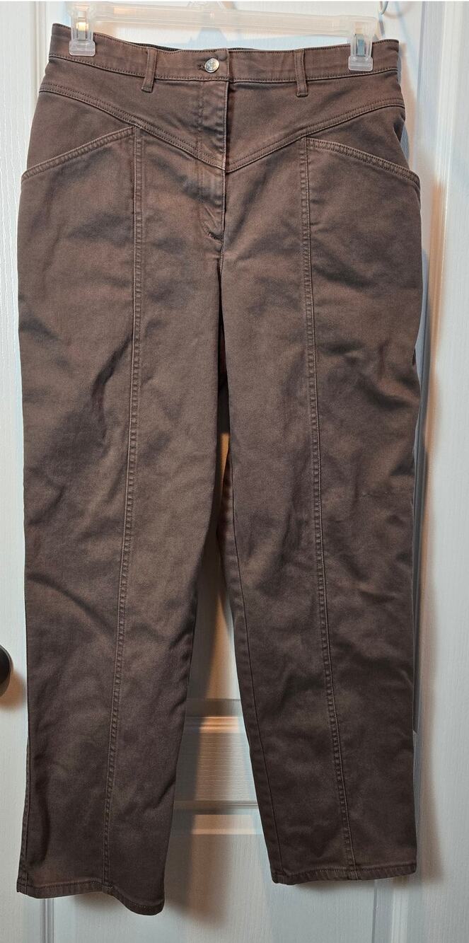Aritzia Wilfred Free Archer Pant sz 10 High Waisted Workwear brown